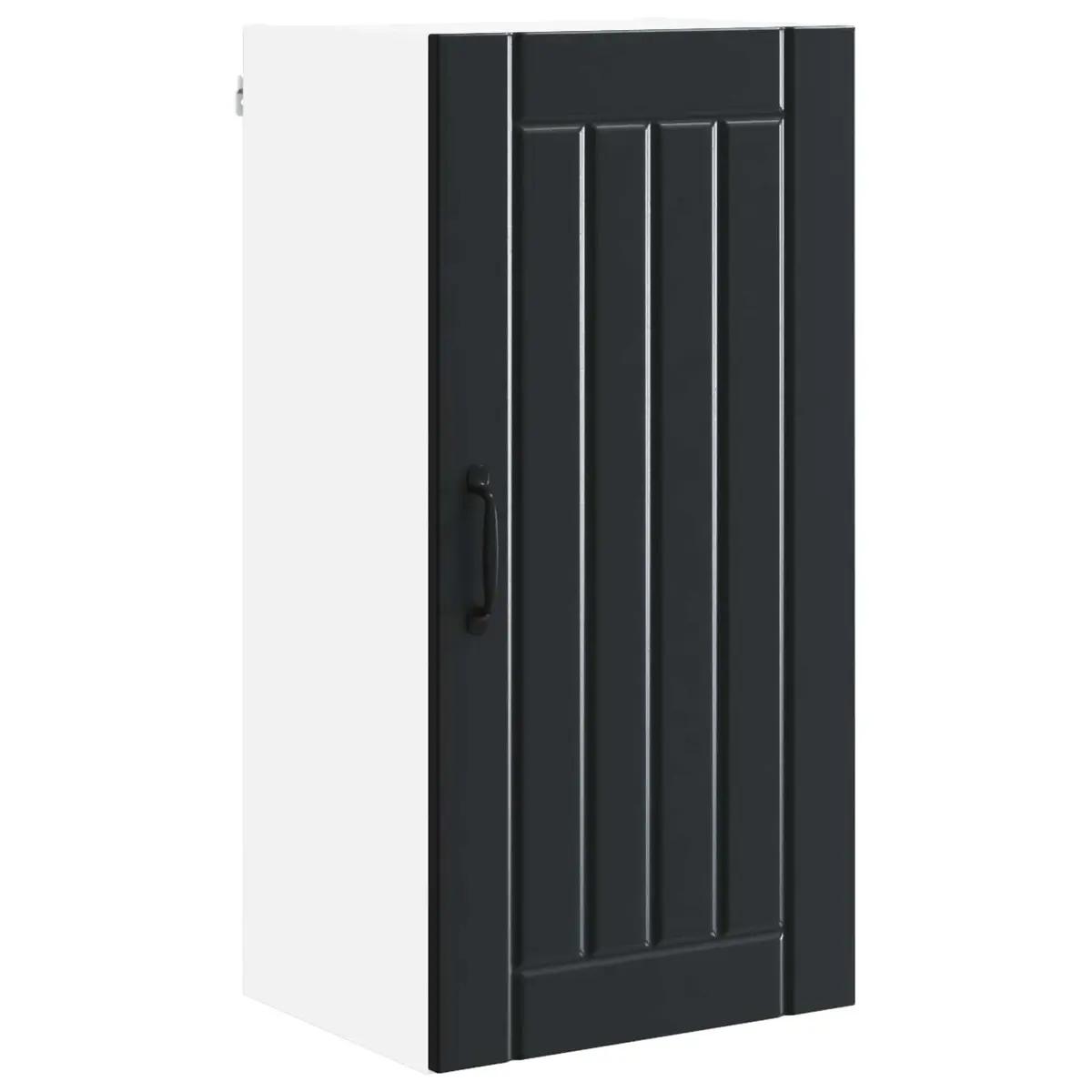 Wall Cabinet Engineered Wood 40x31x80cm Black Kitchen Storage Unit