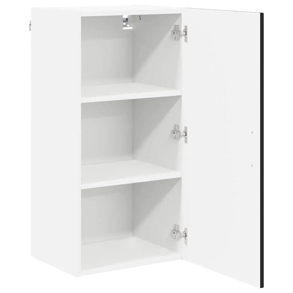 Wall Cabinet Engineered Wood 40x31x80cm Black Kitchen Storage Unit