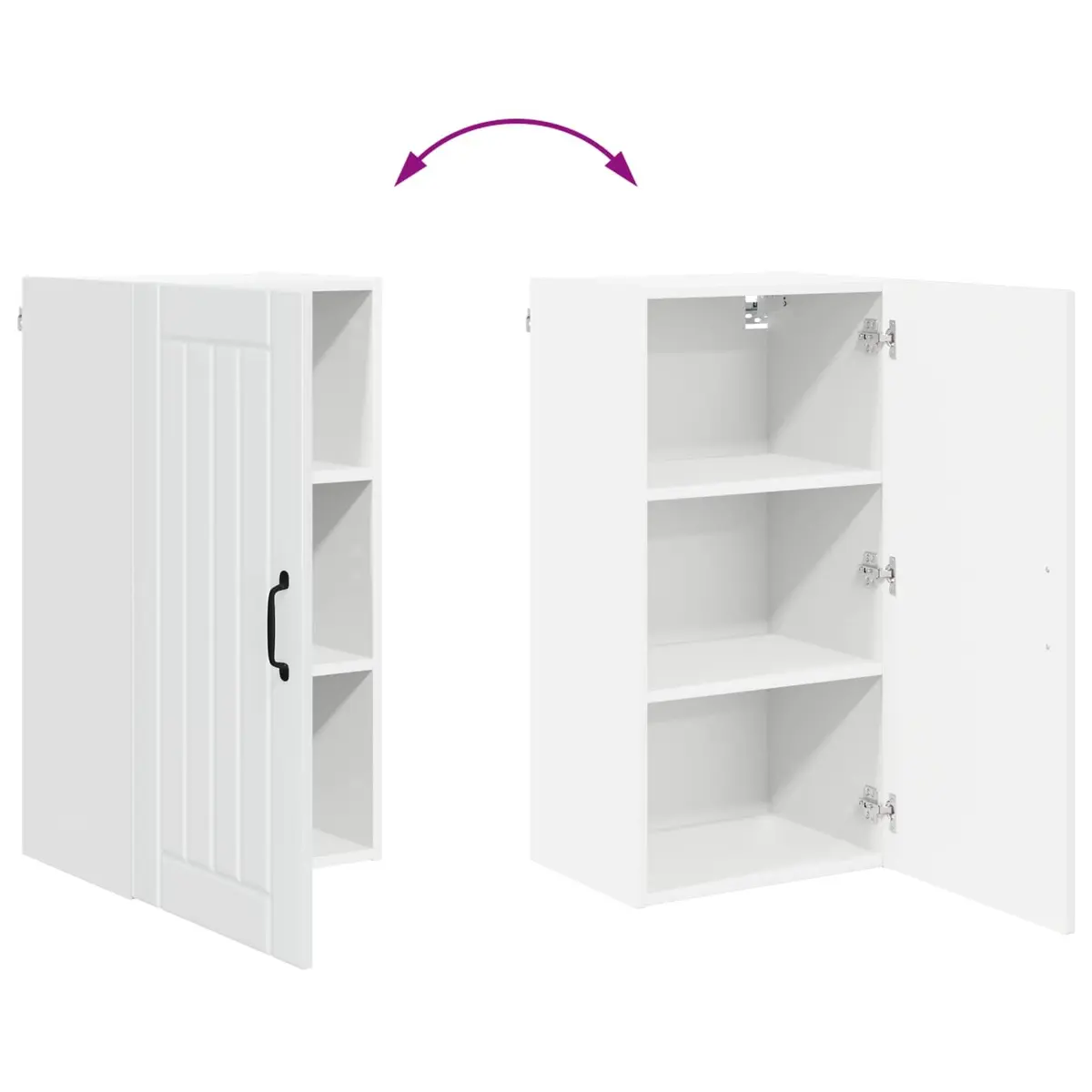 High Gloss White Wall Cabinet for Kitchen Storage