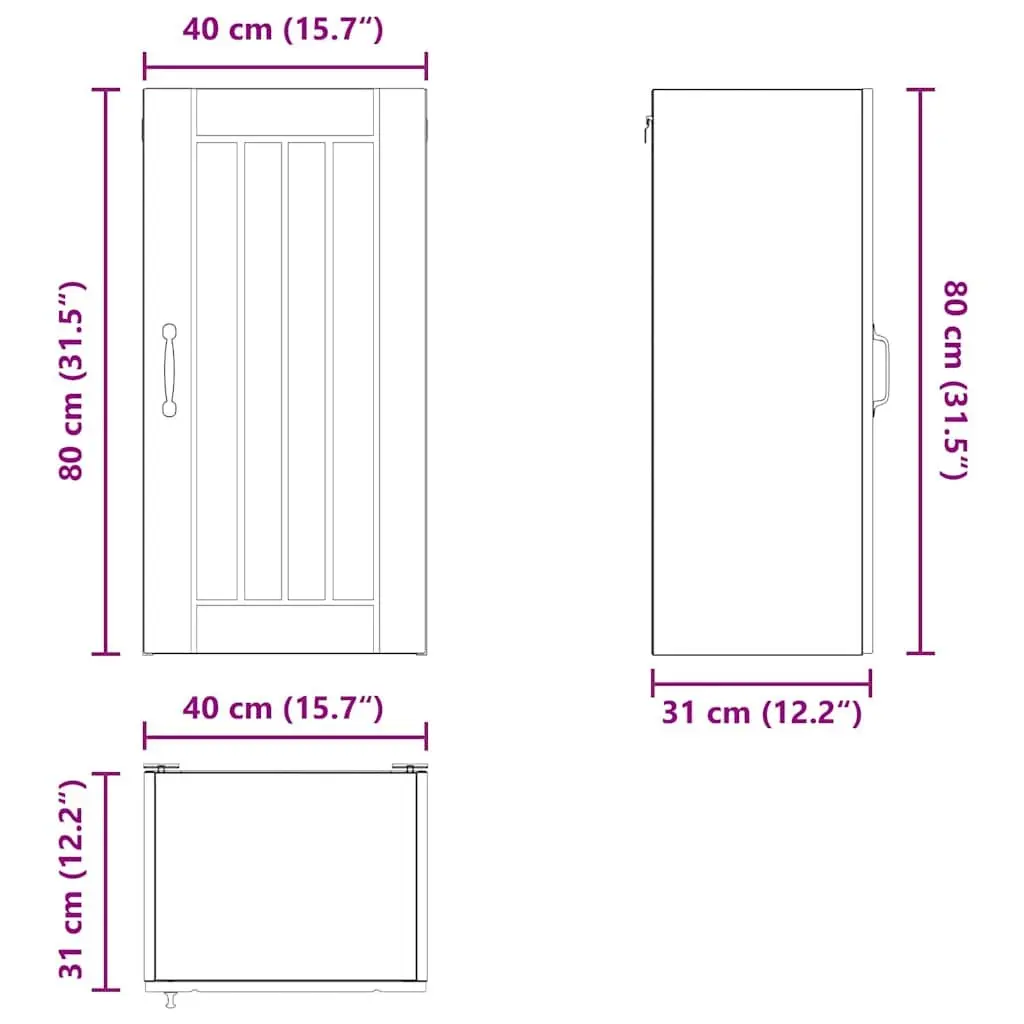 High Gloss White Wall Cabinet for Kitchen Storage