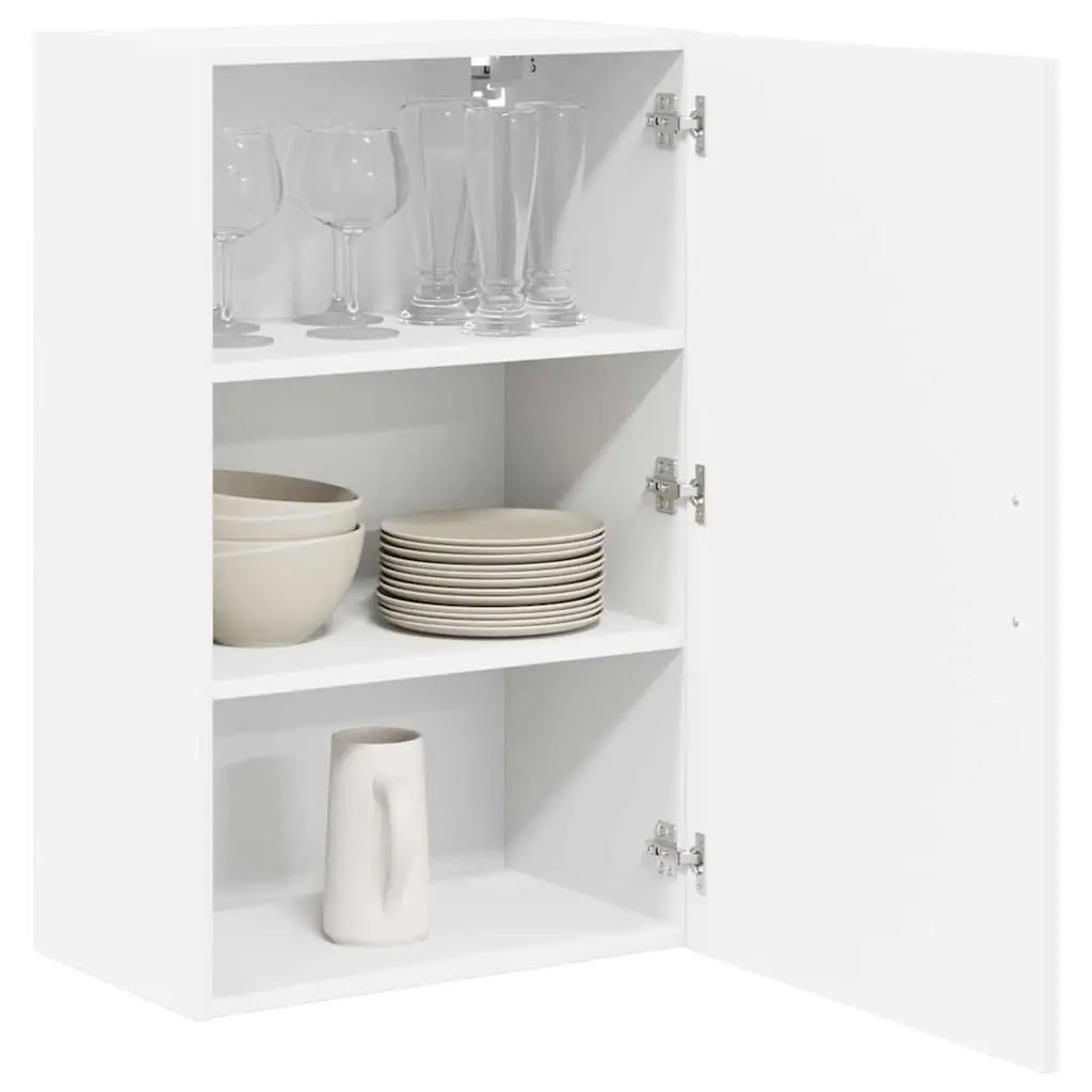 White Engineered Wood Wall Cabinet for Storage