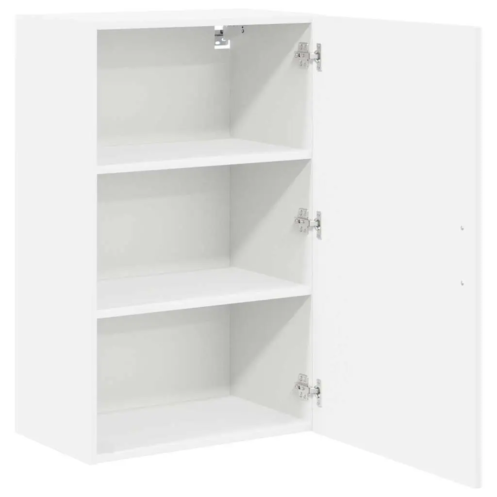White Engineered Wood Wall Cabinet for Storage