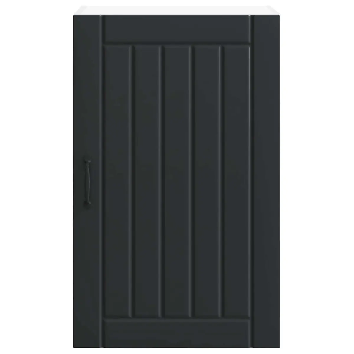 Black Engineered Wood Wall Cabinet for Kitchen Storage