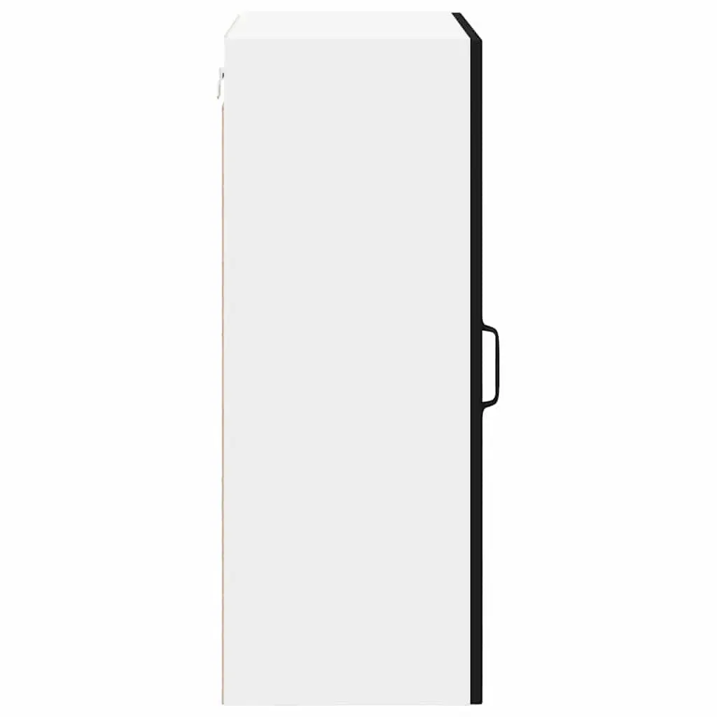 Black Engineered Wood Wall Cabinet for Kitchen Storage