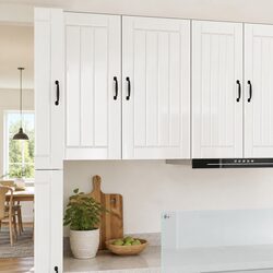 Wall Cabinet Kitchen Storage Dishwasher Panel High Gloss White 50 x 31 x 80 cm
