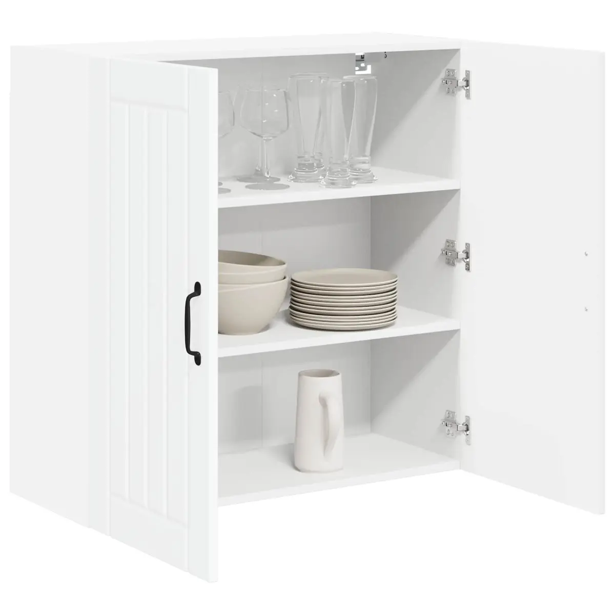 Wall Cabinet White Kitchen Storage Dishwasher Panel Engineered Wood 80x31x80cm