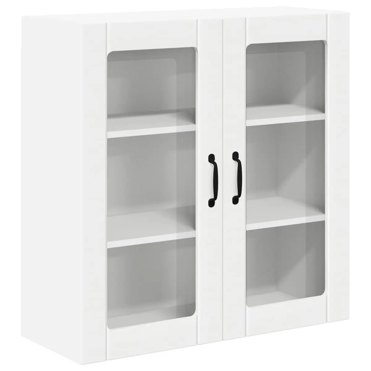 Wall Glass Cabinet Engineered Wood 80x31x80cm White