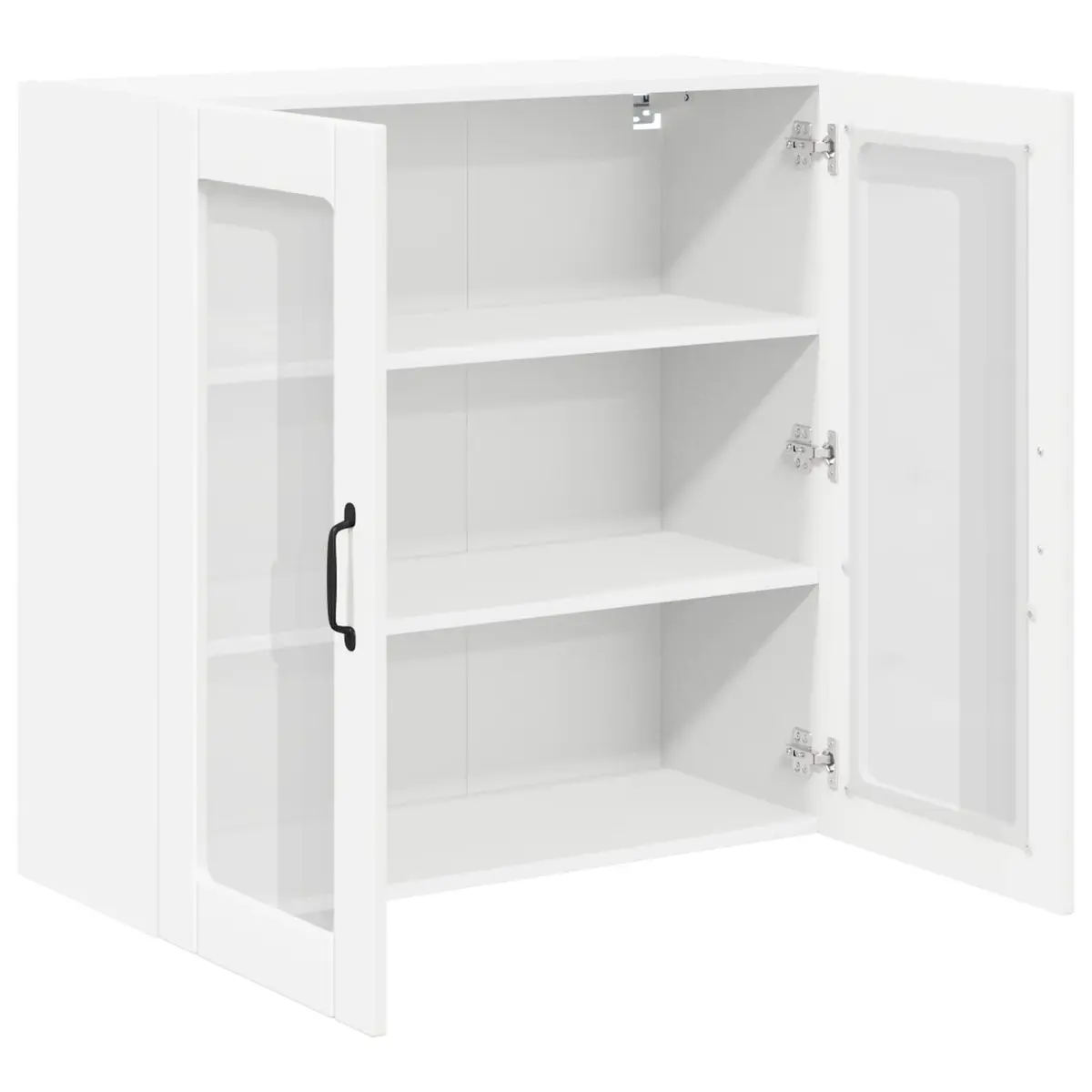 Wall Glass Cabinet Engineered Wood 80x31x80cm White