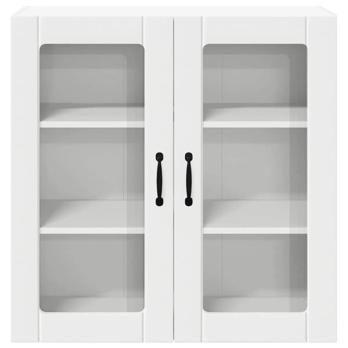 Wall Glass Cabinet Engineered Wood 80x31x80cm White