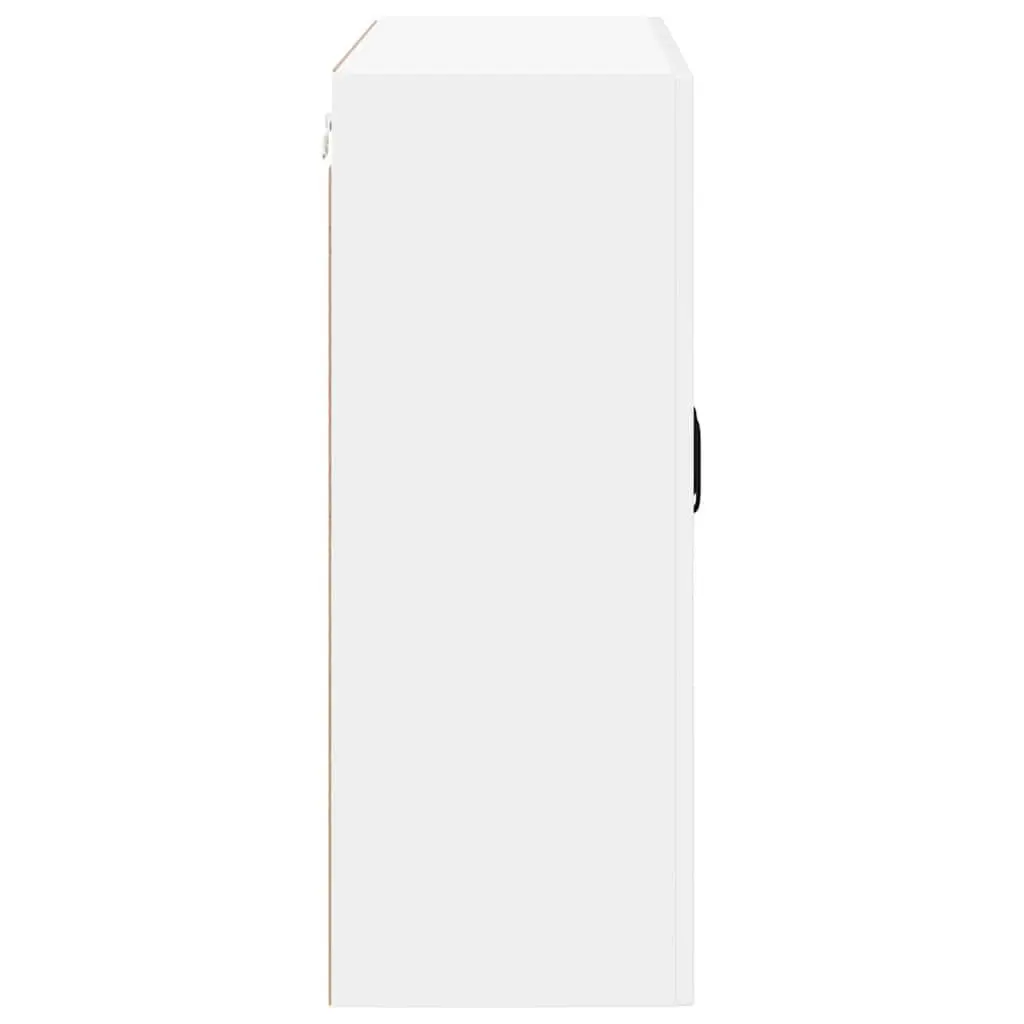 Wall Glass Cabinet Engineered Wood 80x31x80cm High Gloss White