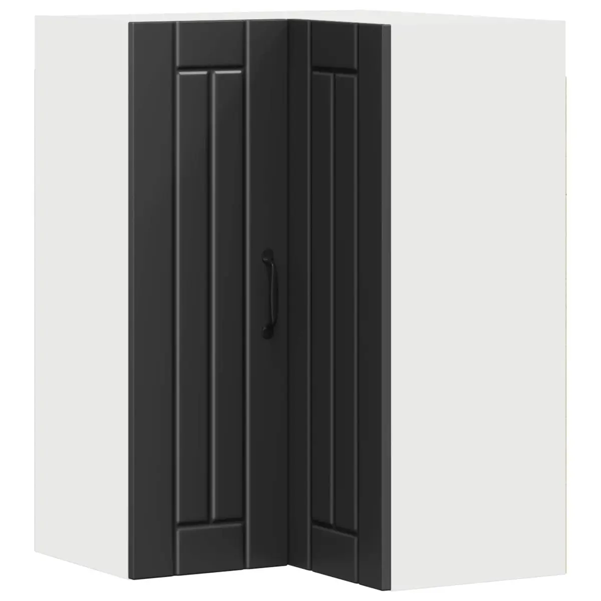 Black Wall Corner Cabinet for Kitchen Storage