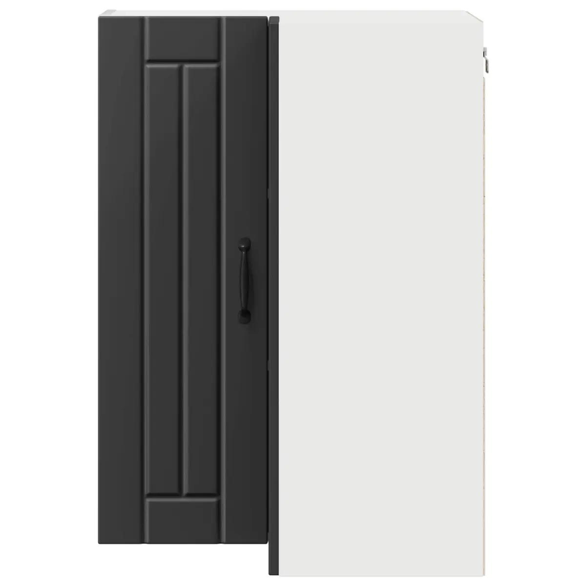 Black Wall Corner Cabinet for Kitchen Storage