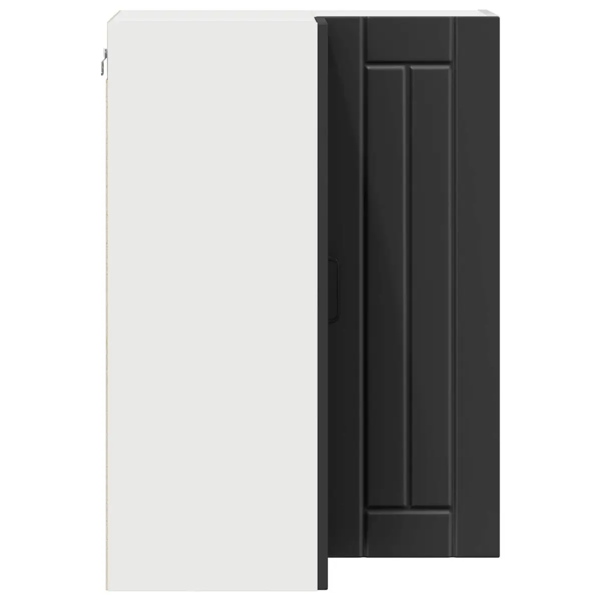Black Wall Corner Cabinet for Kitchen Storage