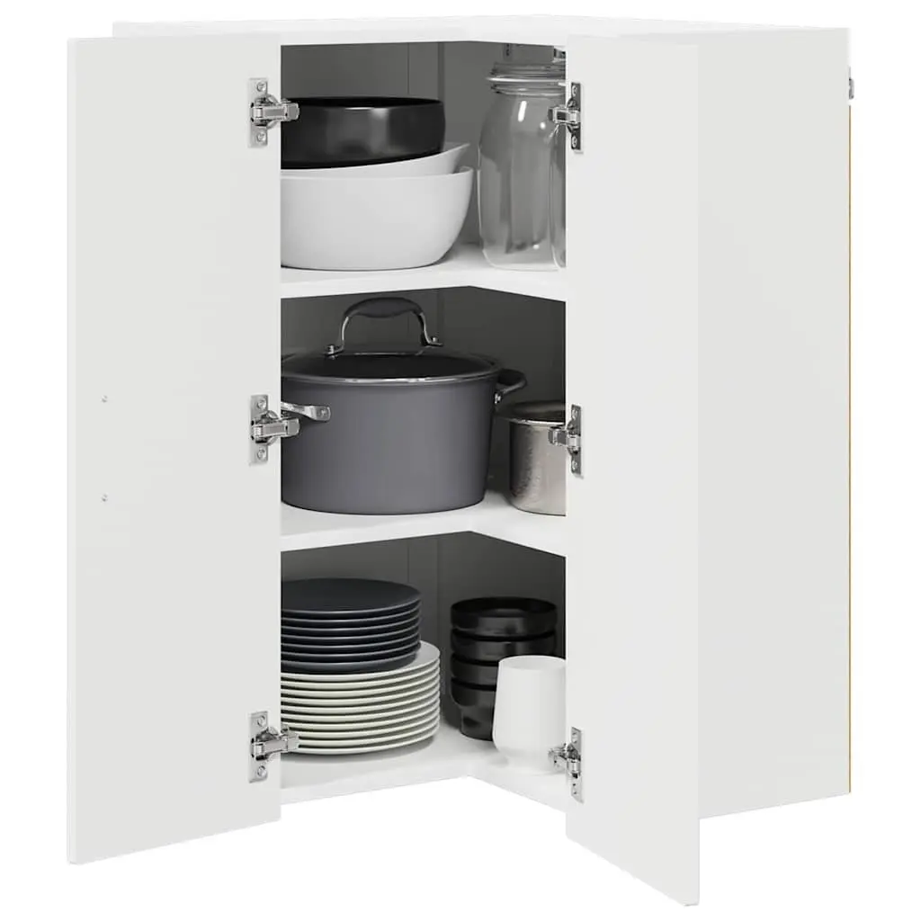 High Gloss White Modern Kitchen Corner Cabinet