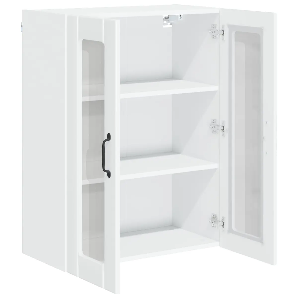 Wall Cabinet Engineered Wood 60x31x80cm High Gloss White