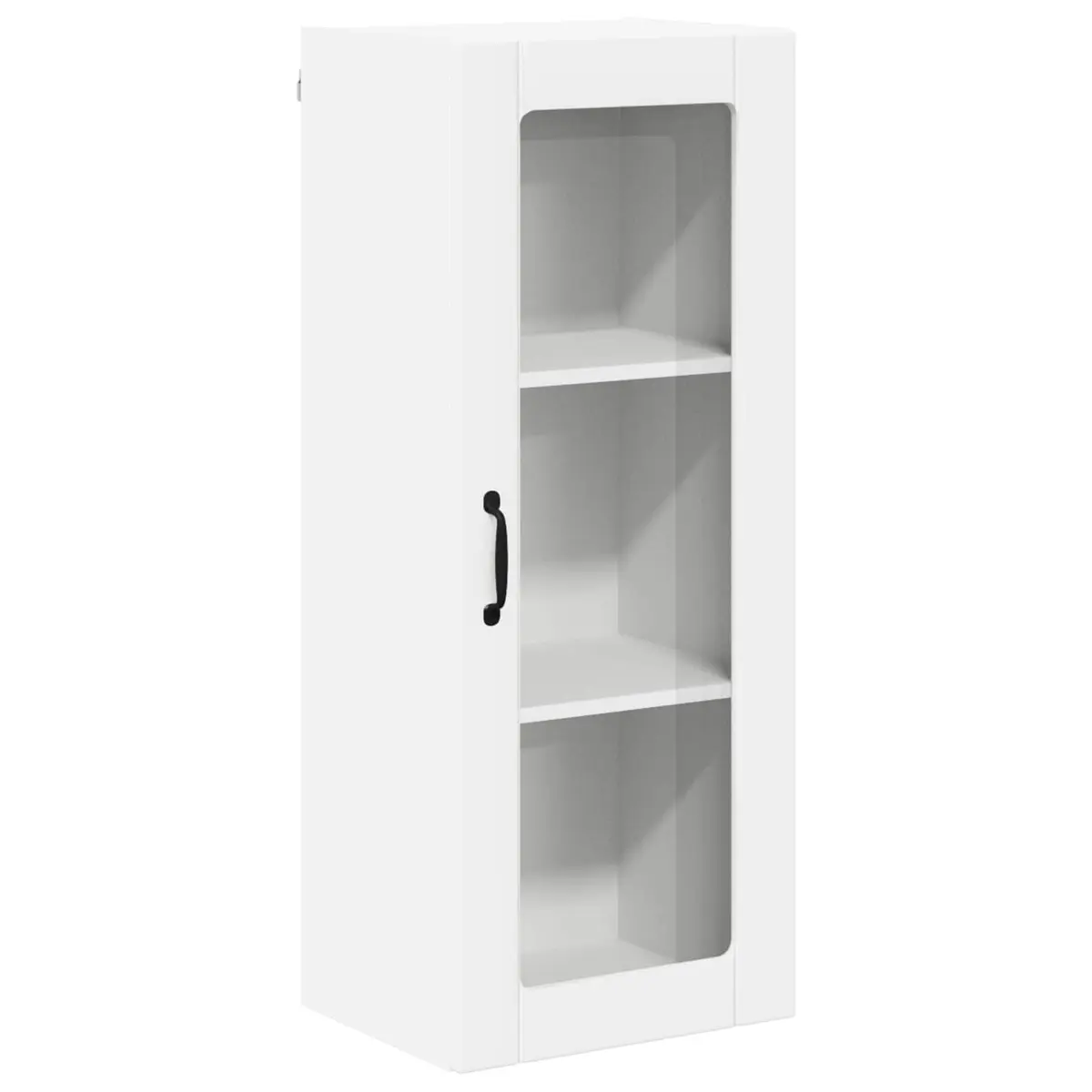 Wall Glass Cabinet White Kitchen Storage Unit Engineered Wood 40 x 31 x 100 cm