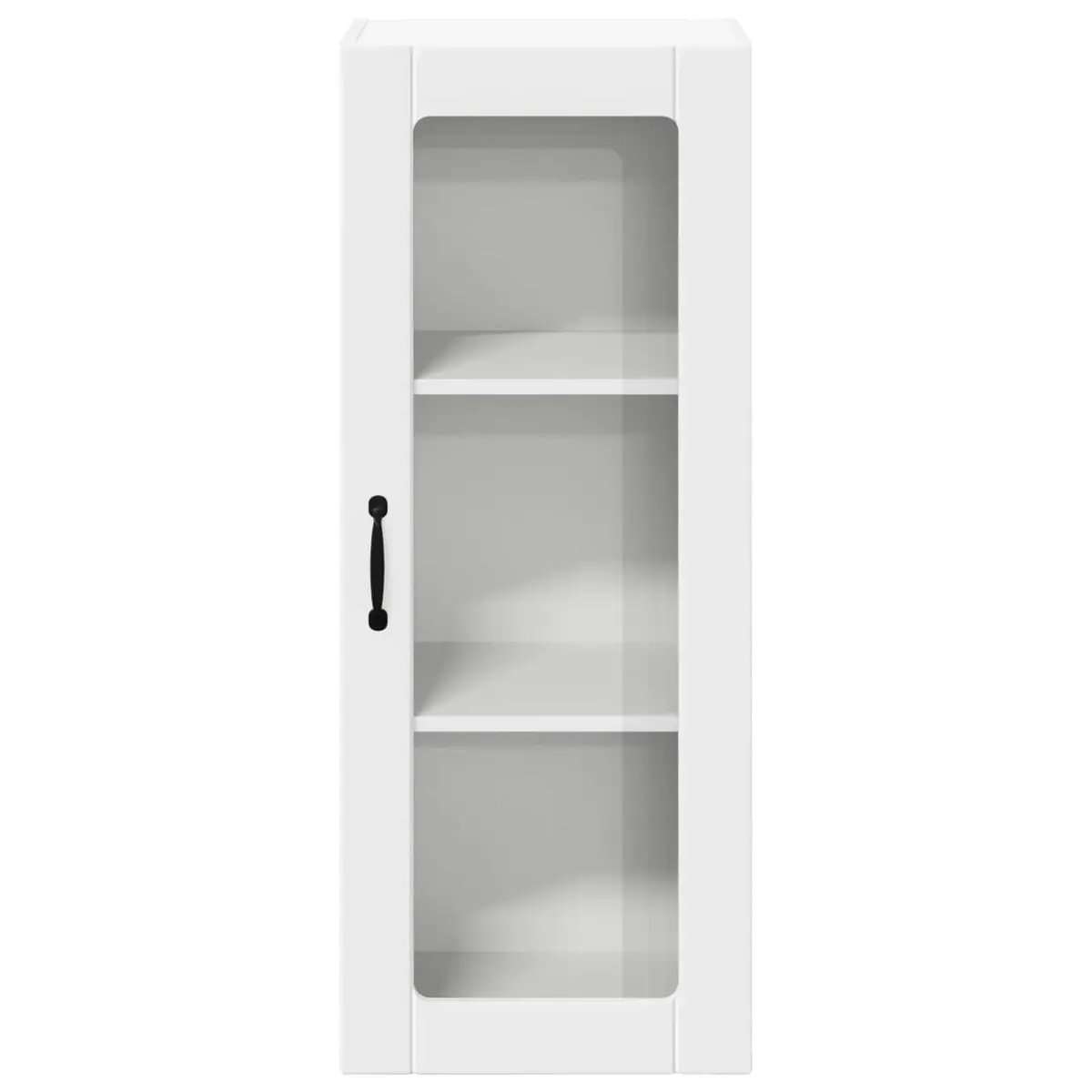 Wall Glass Cabinet White Kitchen Storage Unit Engineered Wood 40 x 31 x 100 cm