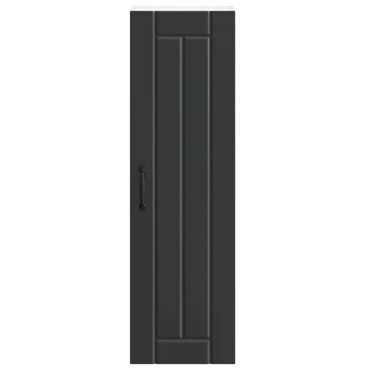 Engineered Wood Wall Cabinet in Black for Kitchen Storage