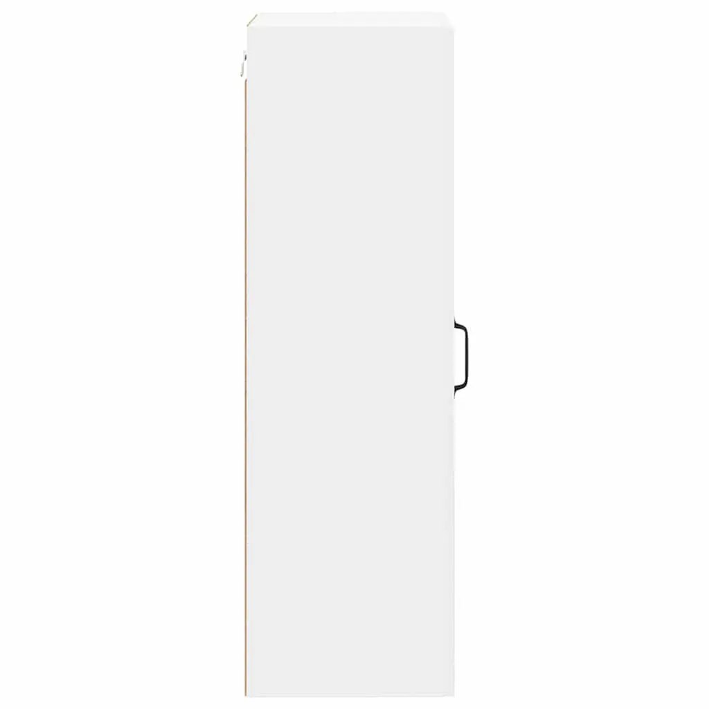 White Engineered Wood Wall Cabinet for Kitchens