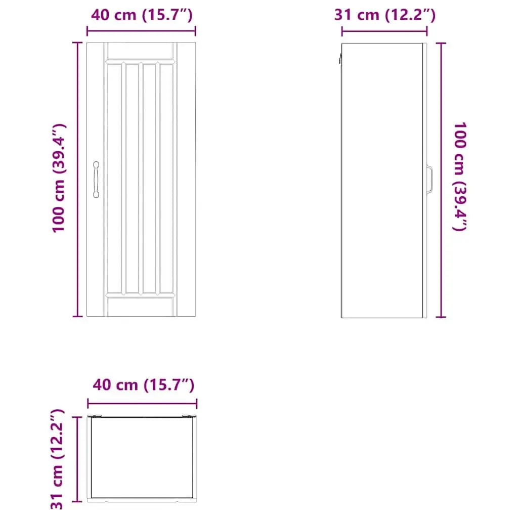Wall Cabinet Kitchen Storage Dishwasher Panel High Gloss White Modern