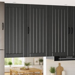 Wall Cabinet Engineered Wood Kitchen Storage Dishwasher Panel Black 50x31x100cm