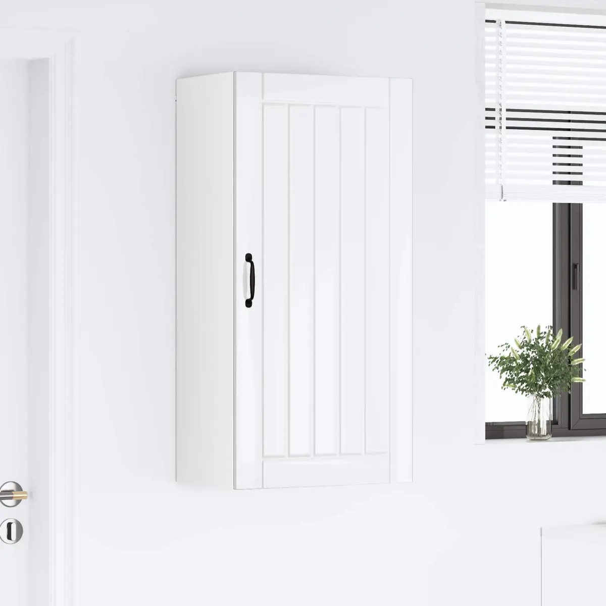 Wall Cabinet Engineered Wood 50 x 31 x 100 cm High Gloss White