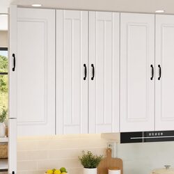 Engineered Wood White Wall Cabinet for Modern Kitchens