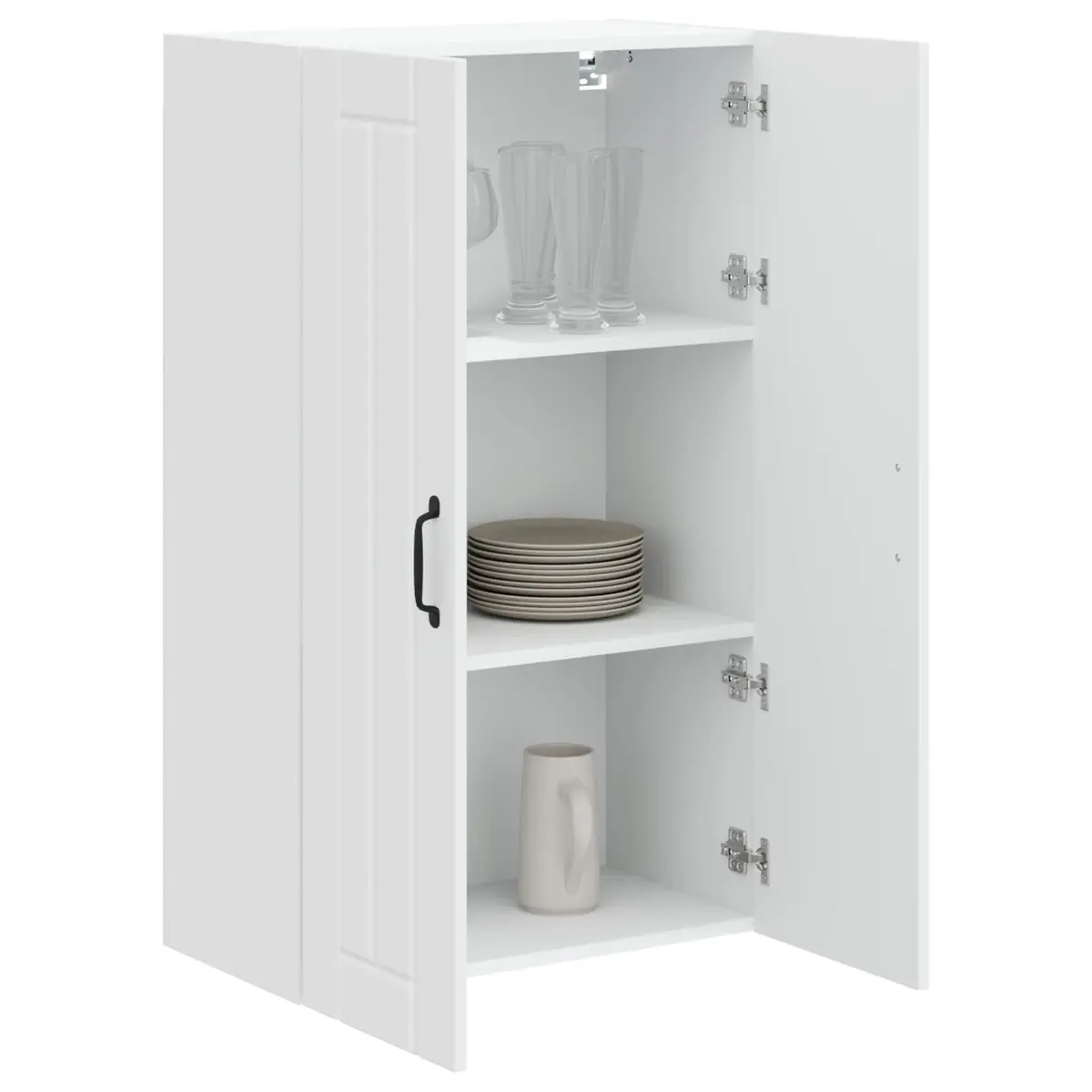 Wall Cabinet Engineered Wood White 60x31x100cm