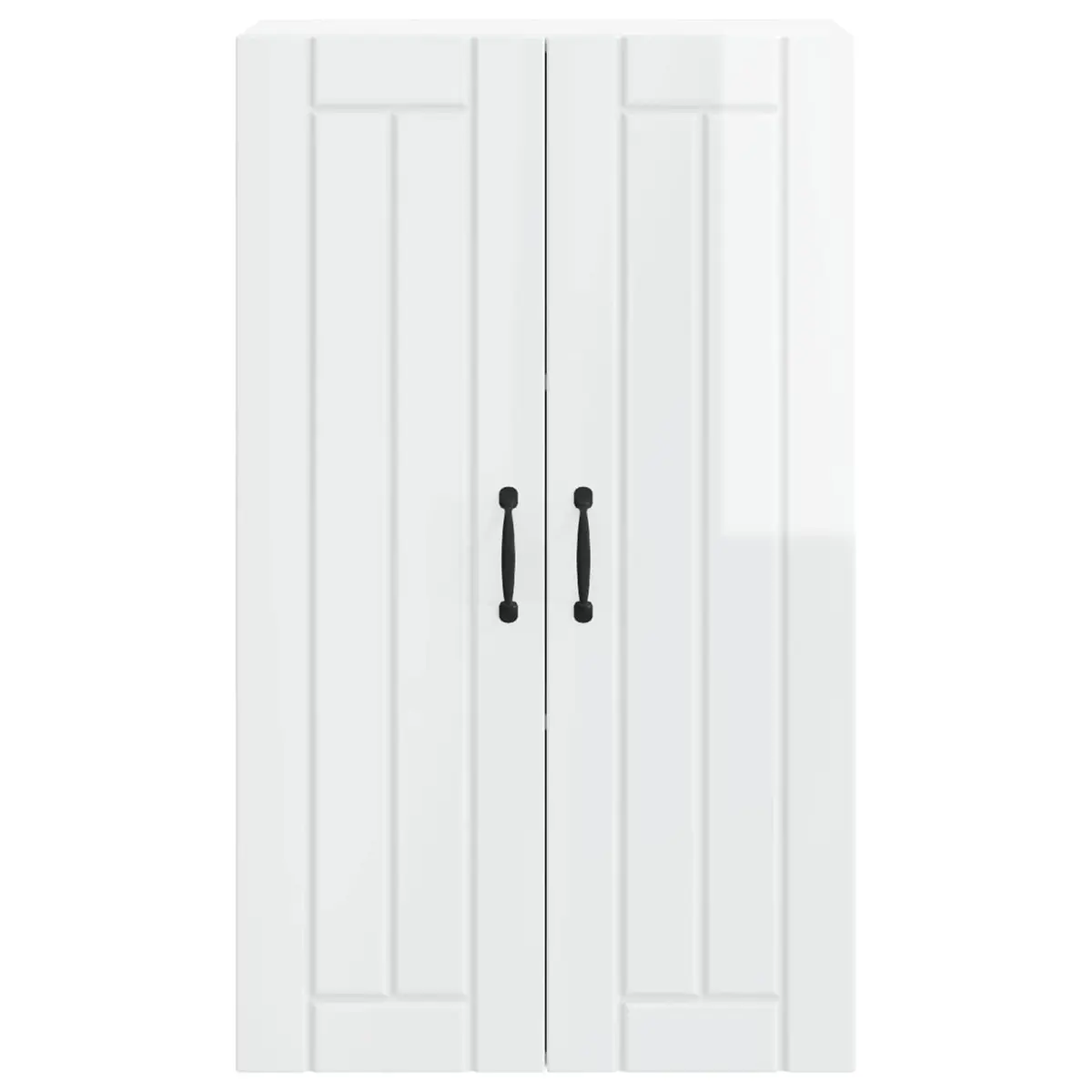 High Gloss White Wall Cabinet with Dishwasher Panel