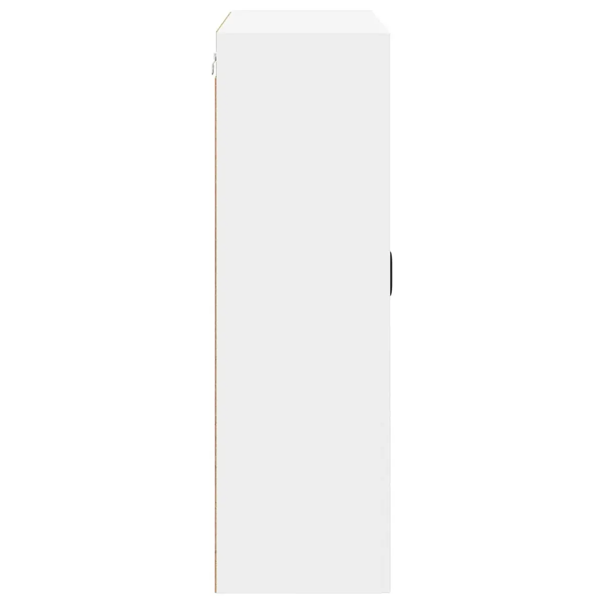 Wall Glass Cabinet White Kitchen Storage Unit 80 x 31 x 100 cm Modern Furniture
