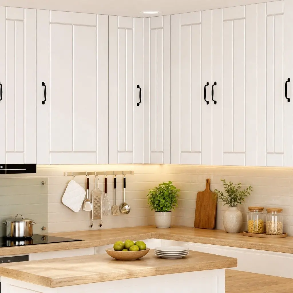 Wall Corner Cabinet Engineered Wood 57 x 57 x 100 cm White