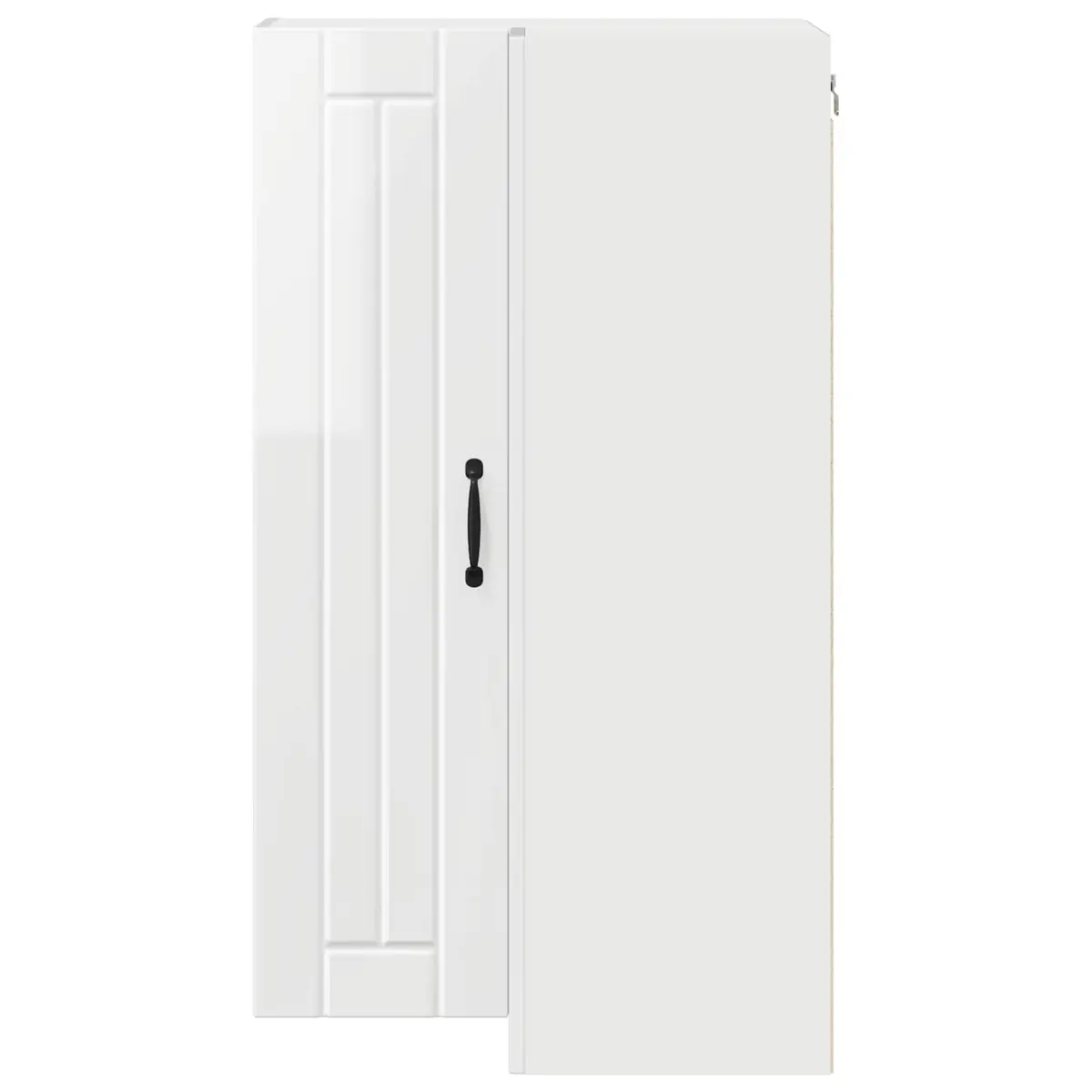 High Gloss White Corner Cabinet for Kitchen Storage 57x57x100cm
