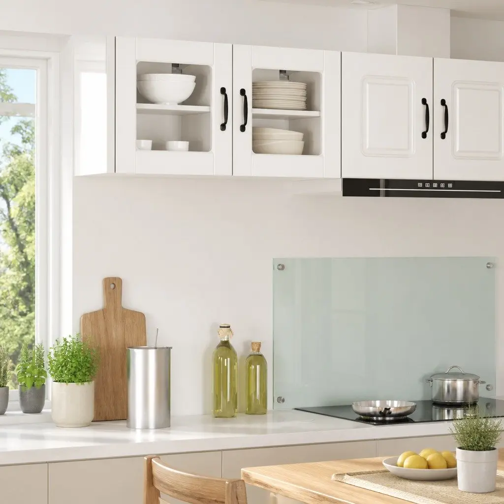 Wall Glass Cabinet for Kitchen Storage