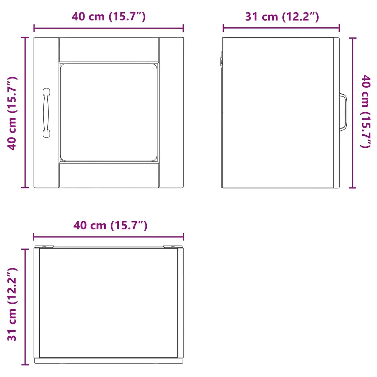 Wall Glass Cabinet for Kitchen Storage