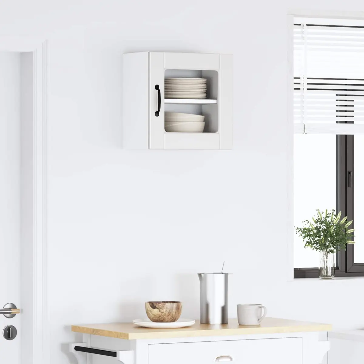 Wall Glass Cabinet for Kitchen Storage