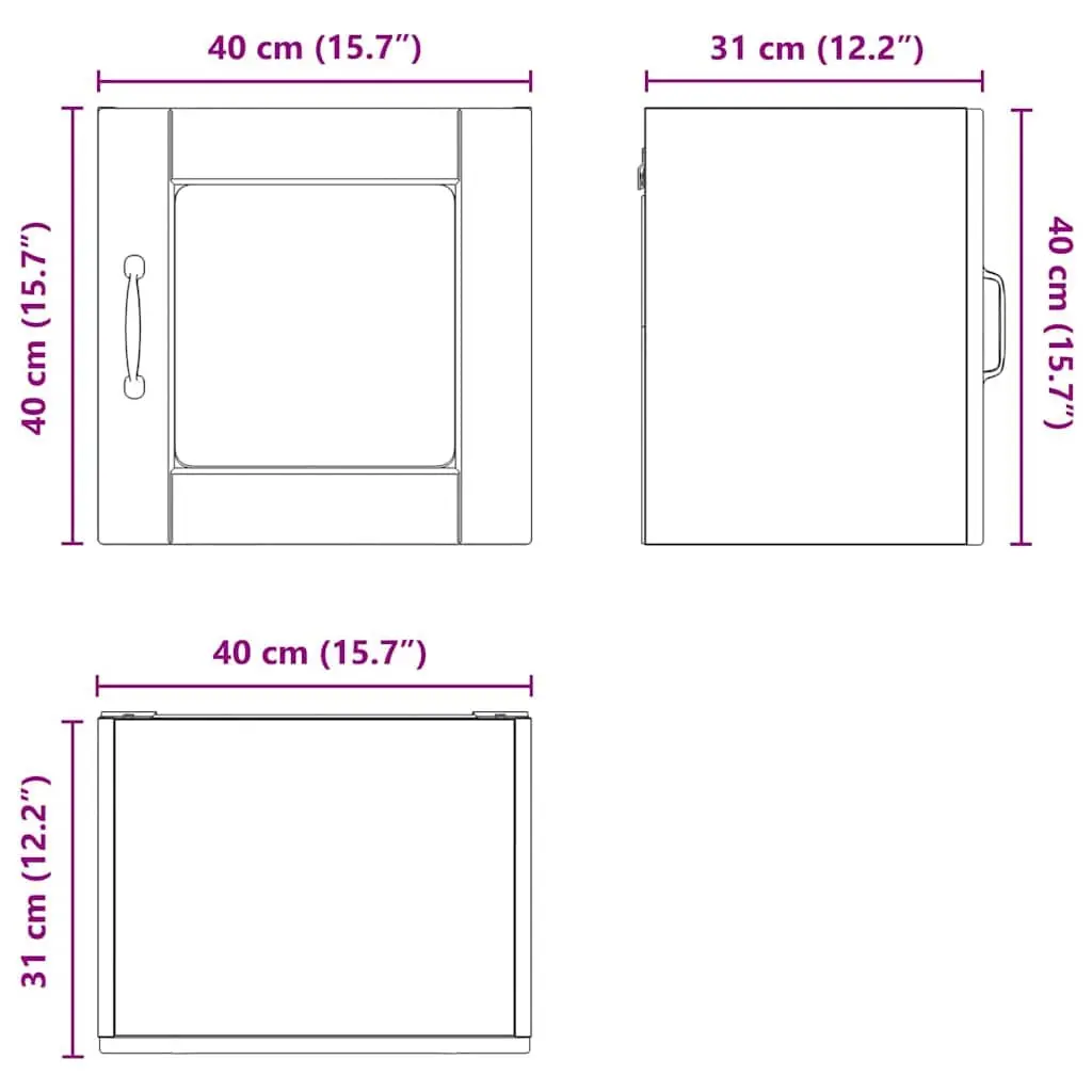 High Gloss White Wall Glass Cabinet with Wooden Shelves