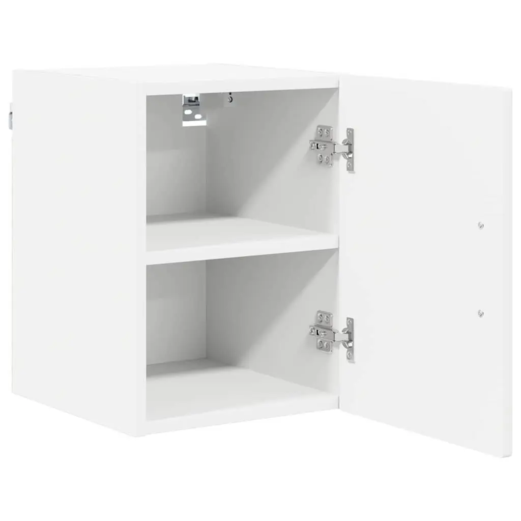 Wall-Mounted Kitchen Cabinet 2 Pieces White Storage Unit Shelving Organiser