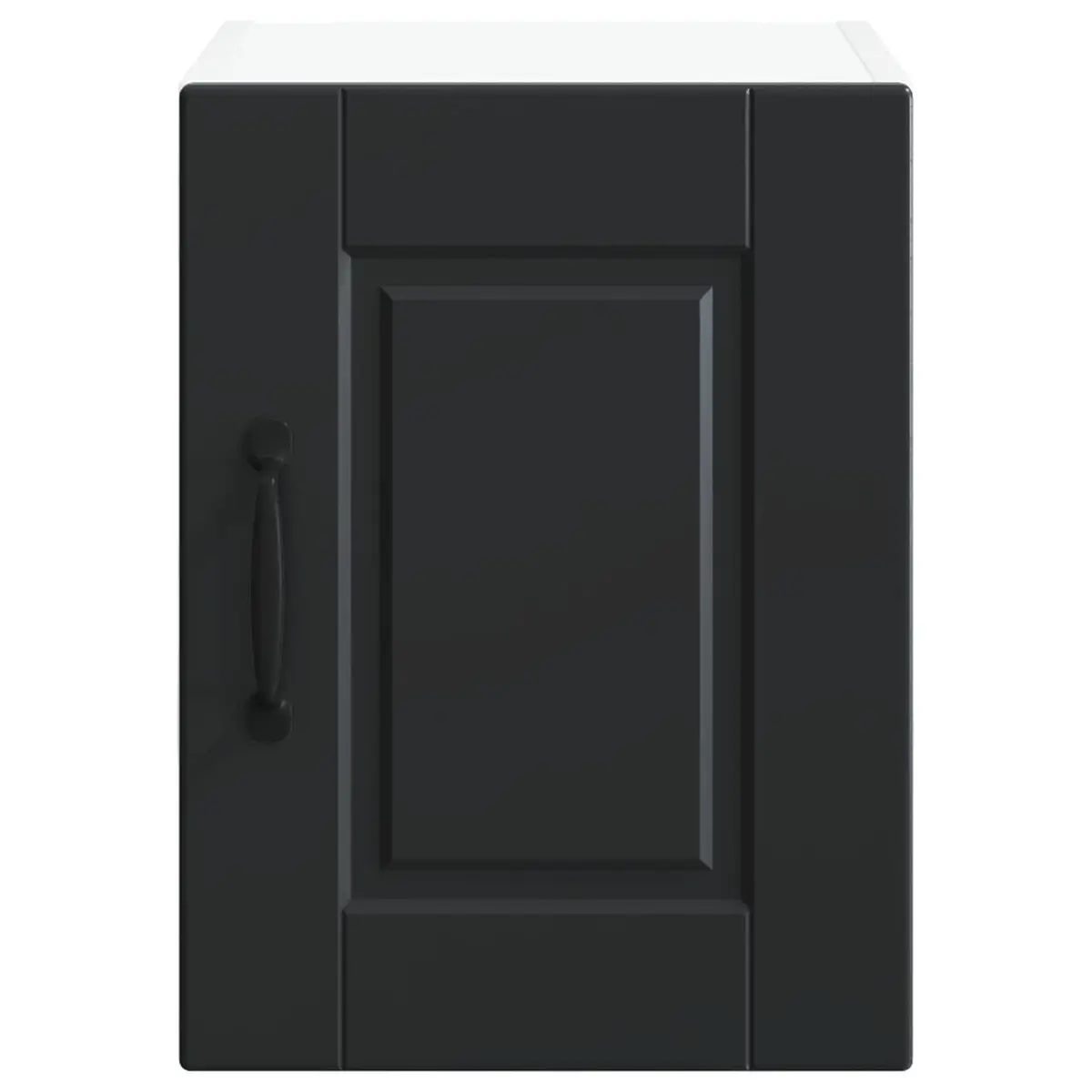 Wall Mounted Cabinet Black Engineered Wood 30cm x 31cm x 40cm Kitchen Storage Set of 2