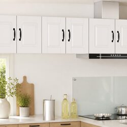 High Gloss White Wall Cabinet with Spacious Shelves