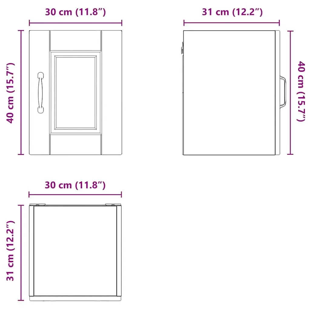 High Gloss White Wall Cabinet with Spacious Shelves