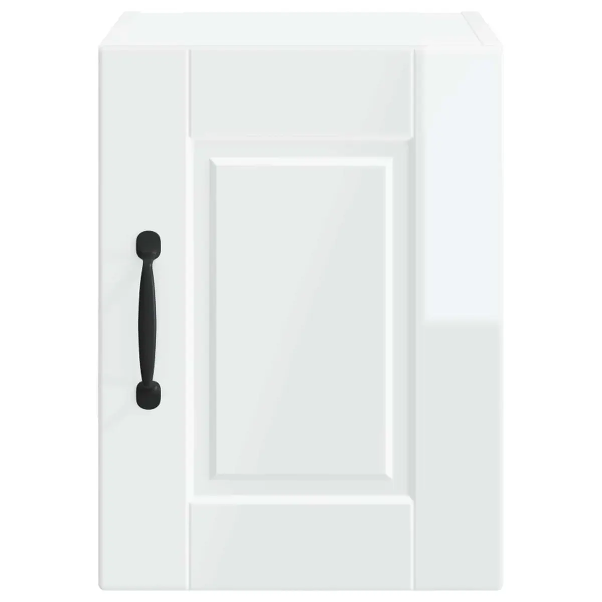 High Gloss White Wall Cabinet with Spacious Shelves