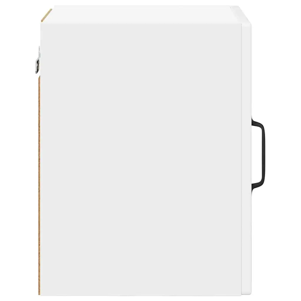 High Gloss White Wall Cabinet with Spacious Shelves