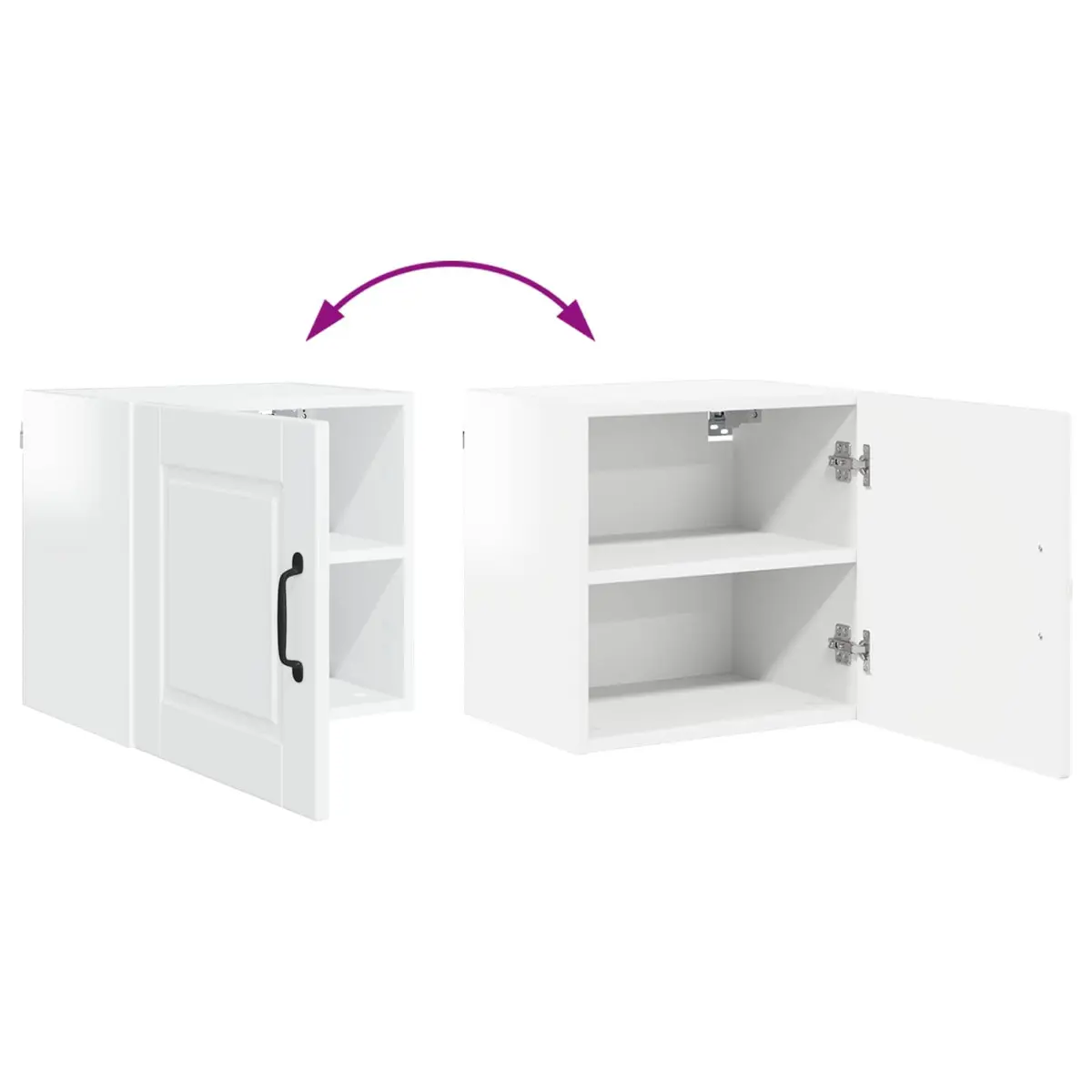 High Gloss White Wall Cabinet for Kitchen Storage