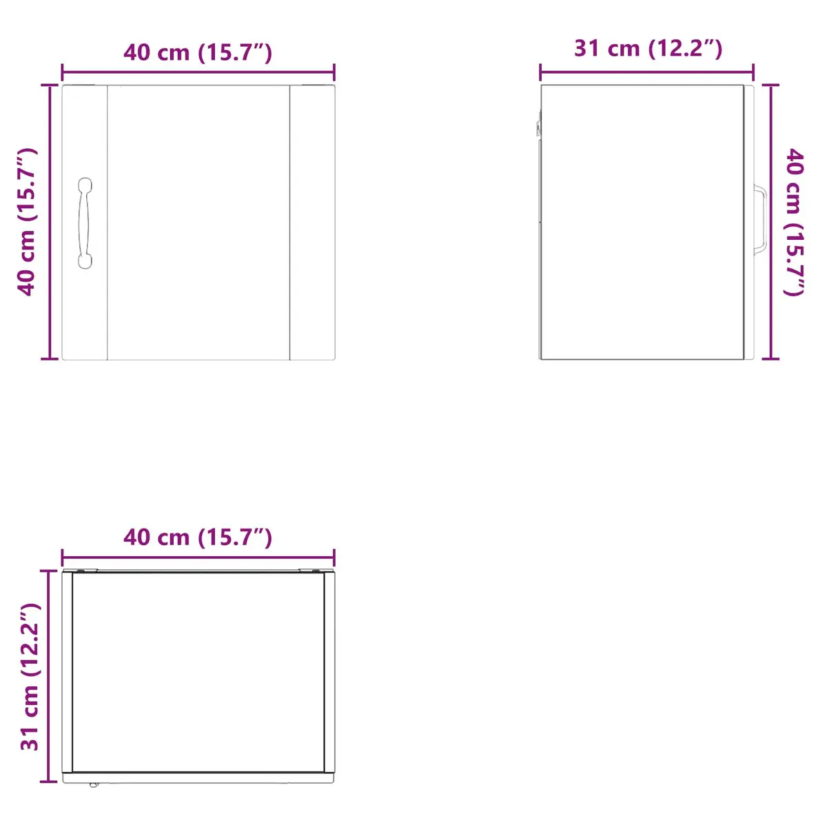 High Gloss White Wall Cabinet for Kitchen Storage
