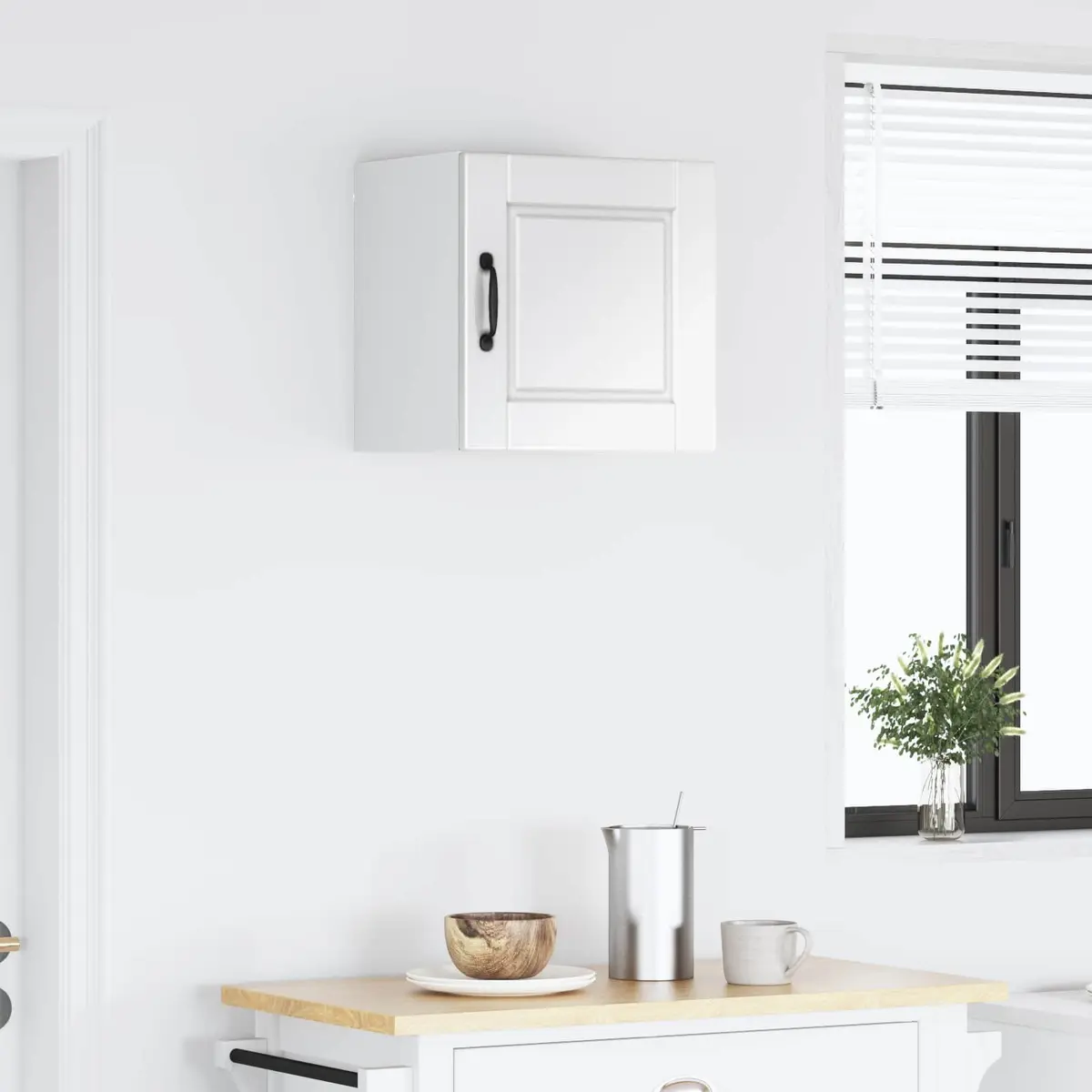 High Gloss White Wall Cabinet for Kitchen Storage