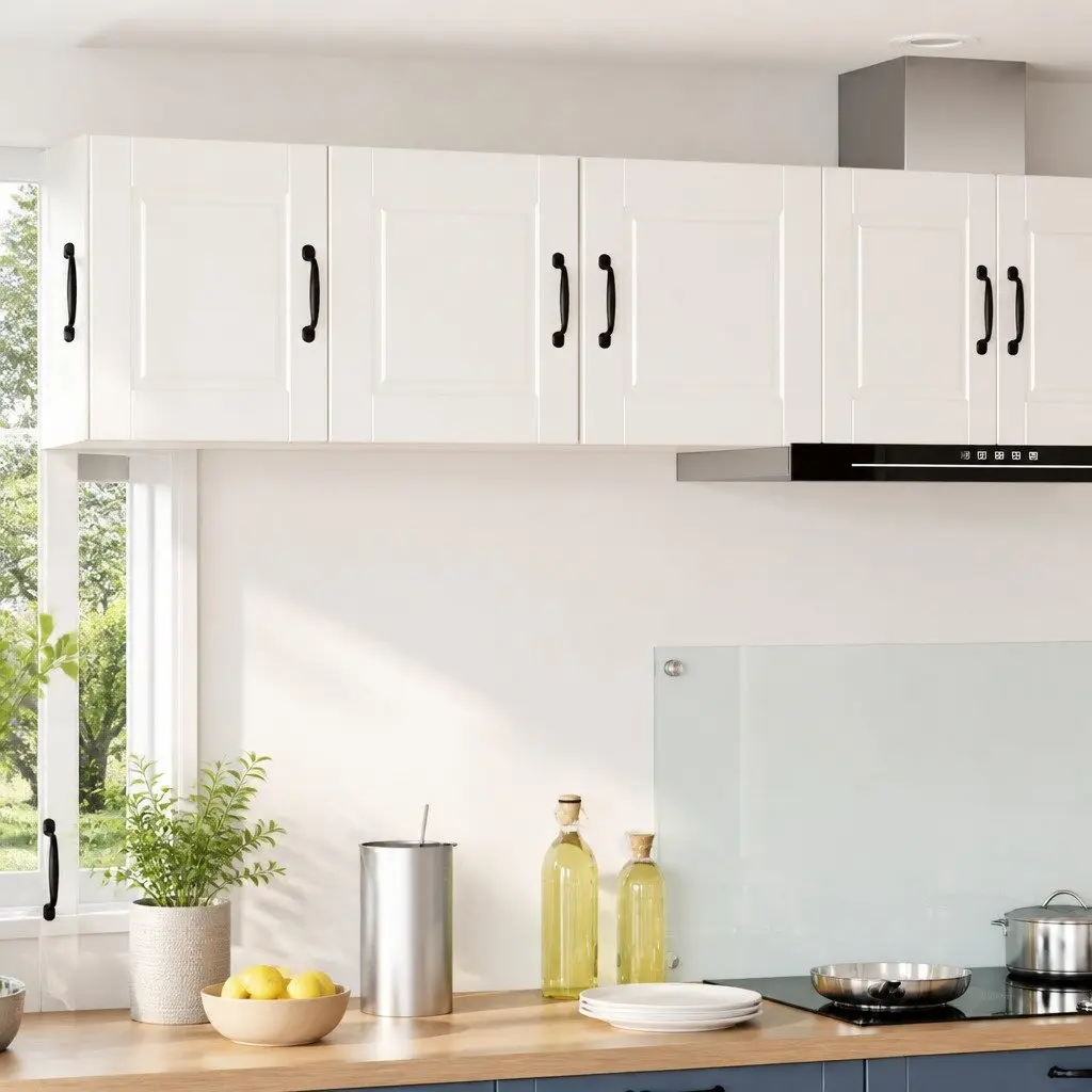 High Gloss White Wall Cabinet for Kitchen Storage 40x31x40cm