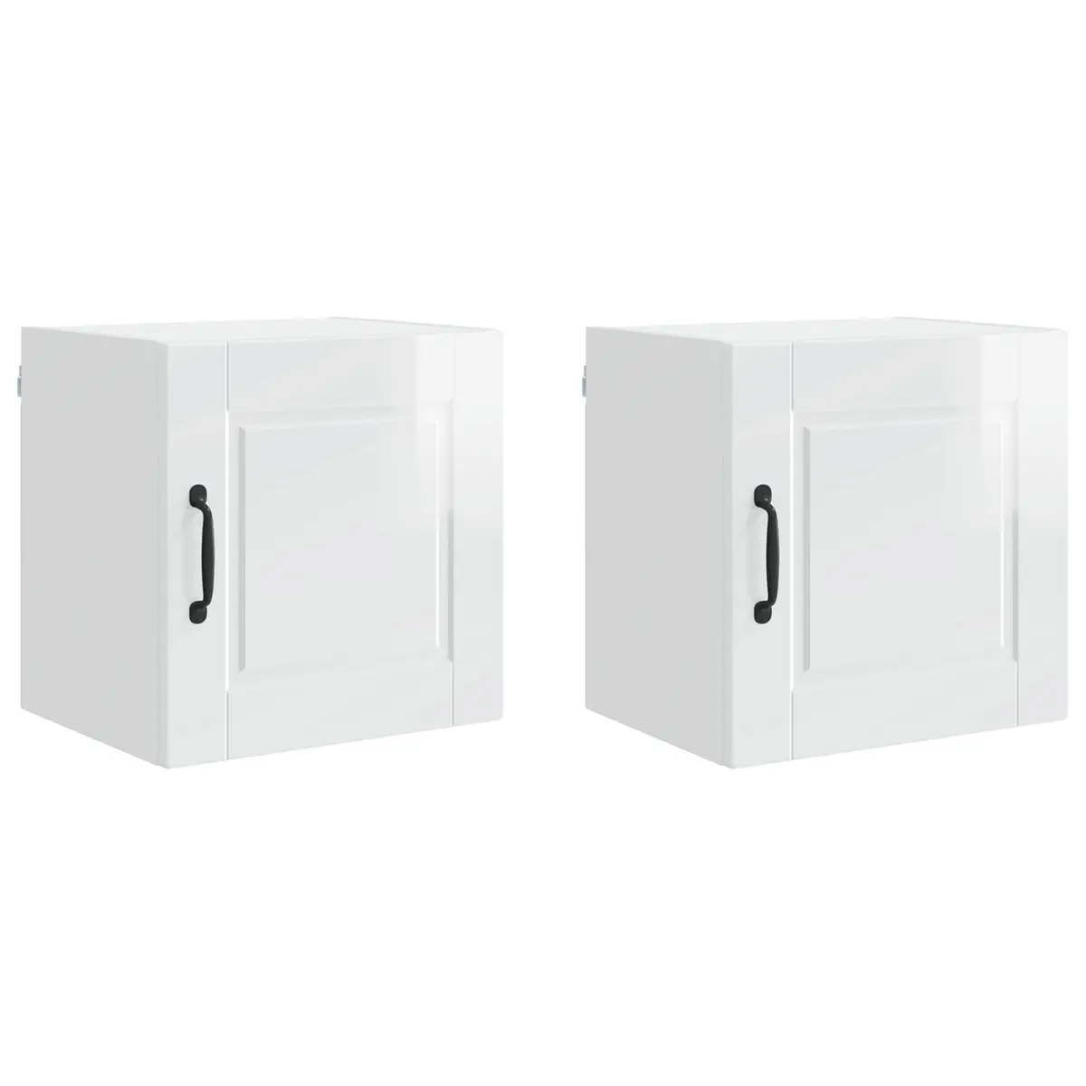 High Gloss White Wall Cabinet for Kitchen Storage 40x31x40cm