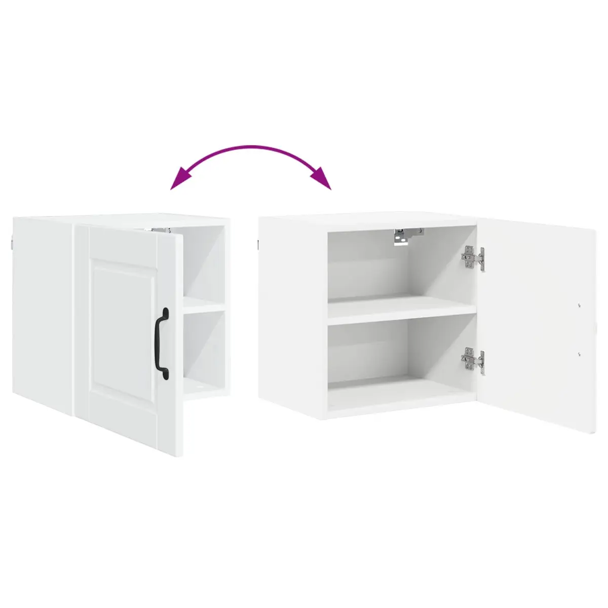 High Gloss White Wall Cabinet for Kitchen Storage 40x31x40cm