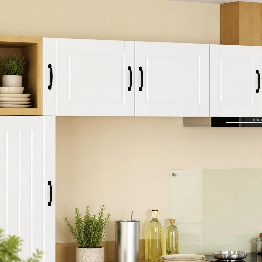 White Wall Cabinet Set for Kitchen Storage