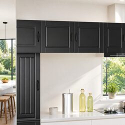 Sturdy Wall-Mounted Kitchen Cabinet in Black
